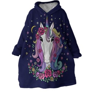 Unicorn Grace Hoodie Wearable Blanket WB0842 1
