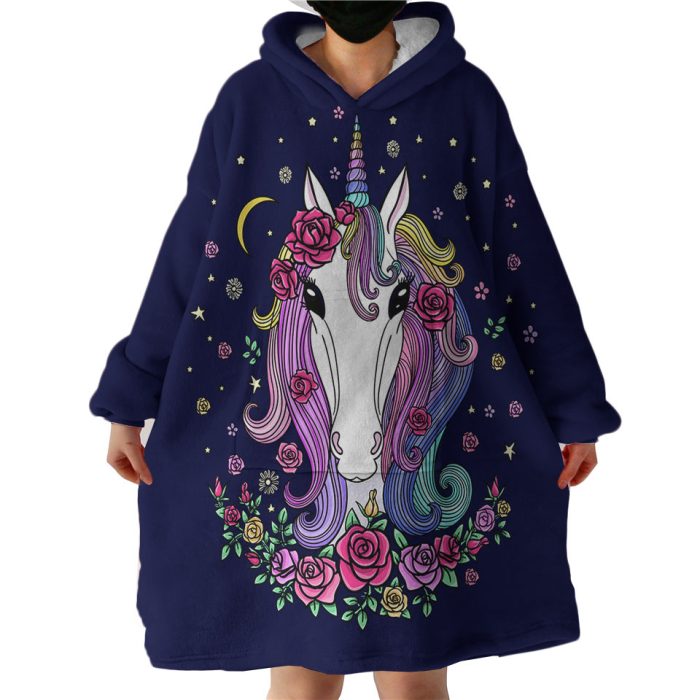 Unicorn Grace Hoodie Wearable Blanket WB0842