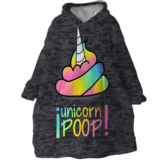 Unicorn Poop Hoodie Wearable Blanket WB1890 1