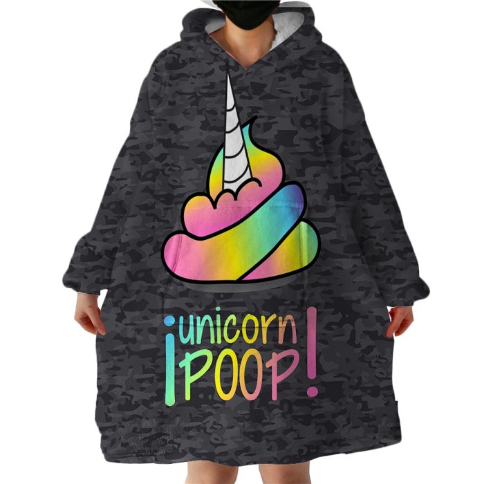 Unicorn Poop Hoodie Wearable Blanket WB1890
