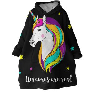Unicorns Are Real Hoodie Wearable Blanket WB1852 1