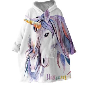 Unicorns Hoodie Wearable Blanket WB2019 1