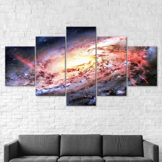 Universe Space Galaxy Nebula Canvas 5 Piece Five Panel Wall Print Modern Art Poster Wall Art Decor 2