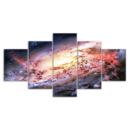 Universe Space Galaxy Nebula Canvas 5 Piece Five Panel Wall Print Modern Art Poster Wall Art Decor 3