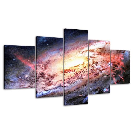 Universe Space Galaxy Nebula Canvas 5 Piece Five Panel Wall Print Modern Art Poster Wall Art Decor 4