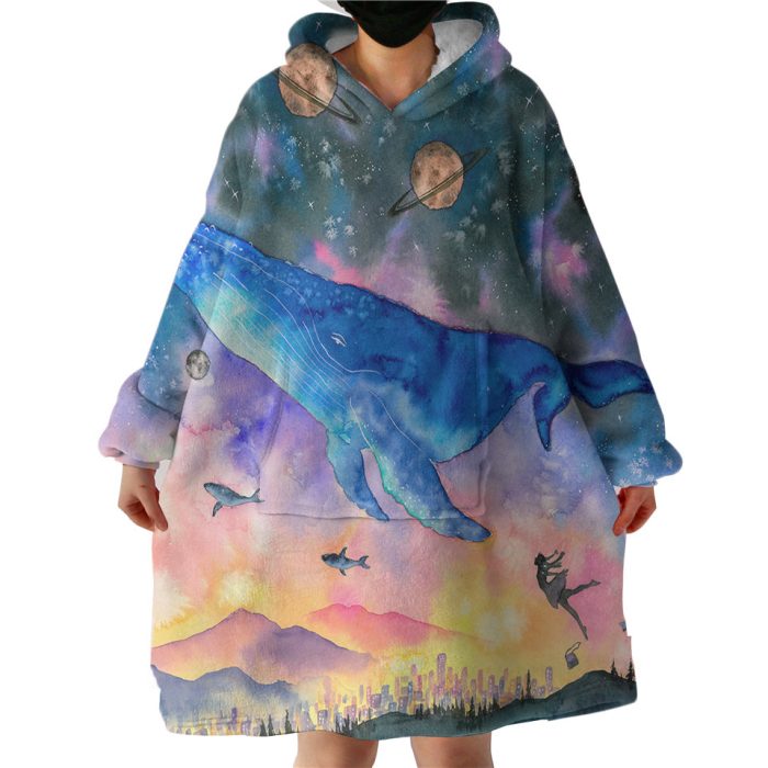 Universe Theme Hoodie Wearable Blanket WB0038