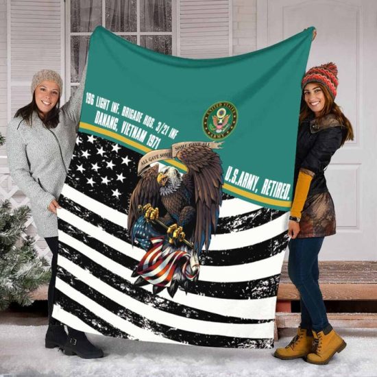 Us Army Eagle Fleece Blanket Sherpa Blanket Family Blanket Gift For Birthday 1