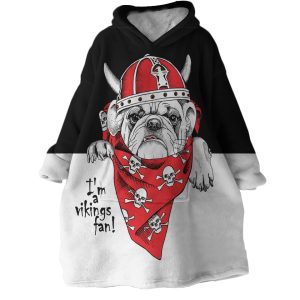 Viking Pug Hoodie Wearable Blanket WB1193 1