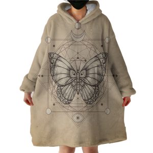 Vintage Butterfly Zodiac Hoodie Wearable Blanket WB0992