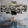 Vintage Car Dodge Challenger Canvas 5 Piece Five Panel Print Modern Wall Art Poster Wall Art Decor