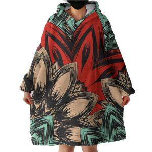 Vintage Color Mandala Hoodie Wearable Blanket WB0221