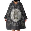 Vintage Hourglass Zodiac Hoodie Wearable Blanket WB0034