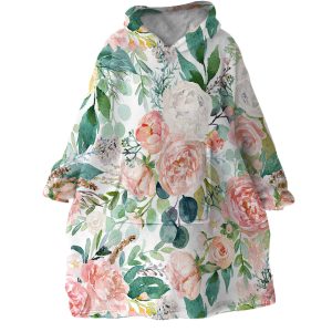 Vintage Roses Hoodie Wearable Blanket WB1623 1