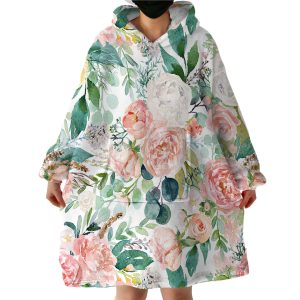 Vintage Roses Hoodie Wearable Blanket WB1623
