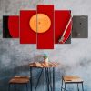 Vintage Turntable Music Player 5 Piece Five Panel Canvas Print Modern Poster Wall Art Decor