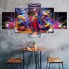 Vishnu And Goddess Lakshmi 5 Piece Five Panel Wall Canvas Print Modern Art Poster Wall Art Decor