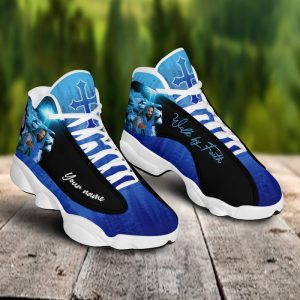 Walk By Faith Blue Custom Name Air Jordan 13 Shoes 1