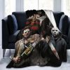 Watching Blanket Scary Movie Blanket Halloween Blanket Gift Fleece Blanket Sherpa Blanket