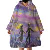 Watercolor Beautiful Love Scene Purple Theme Hoodie Wearable Blanket WB0288