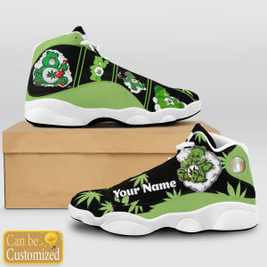 Weed Bear Custom Name Air Jordan 13 Shoes 2