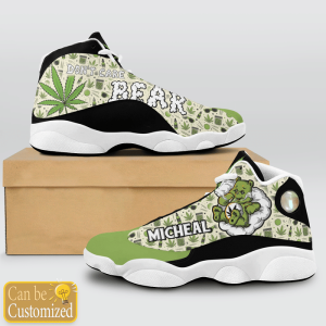 Weed Bear DonT Care Custom Name Air Jordan 13 Shoes 2