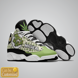 Weed Bear DonT Care Custom Name Air Jordan 13 Shoes 3