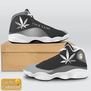Weed Black Custom Name Air Jordan 13 Shoes 2