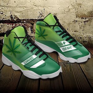 Weed Cannabis Custom Name Air Jordan 13 Shoes 1