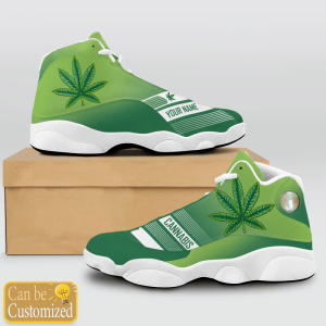 Weed Cannabis Custom Name Air Jordan 13 Shoes 2