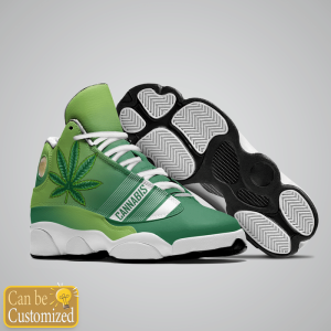 Weed Cannabis Custom Name Air Jordan 13 Shoes 3