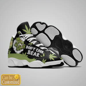 Weed Green Bear DonT Care Custom Name Air Jordan 13 Shoes 3