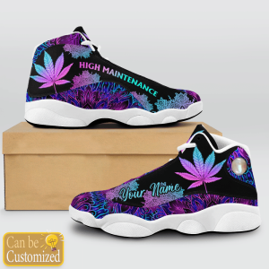 Weed Mandala High Maintenance Custom Name Air Jordan 13 Shoes 2