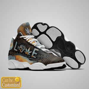 Weed Native Love Skull Custom Name Air Jordan 13 Shoes 3