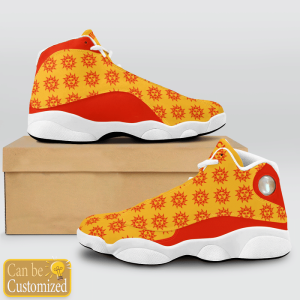 Weed Orange Stamp Custom Name Air Jordan 13 Shoes 2