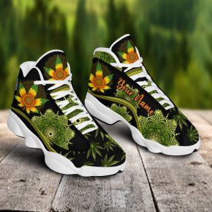 Weed Sunshine Mandala Custom Name Air Jordan 13 Shoes 1
