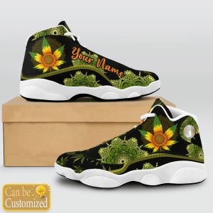 Weed Sunshine Mandala Custom Name Air Jordan 13 Shoes 2