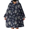 White Apricot Hoodie Wearable Blanket WB1406