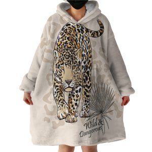 Wild & Dangerous Cheetah Hoodie Wearable Blanket WB1200