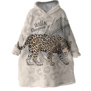 Wild Dangerous Cheetah Hoodie Wearable Blanket WB1201 1