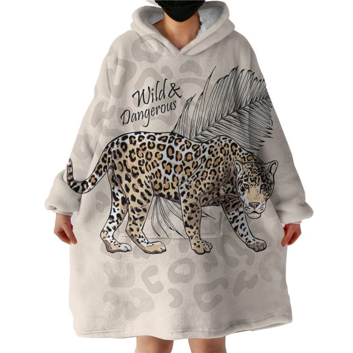 Wild & Dangerous Cheetah Hoodie Wearable Blanket WB1201