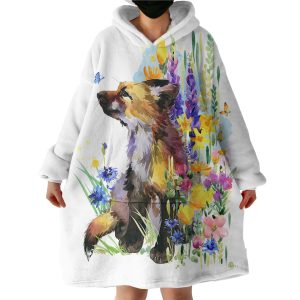 Wild Fox Hoodie Wearable Blanket WB0088
