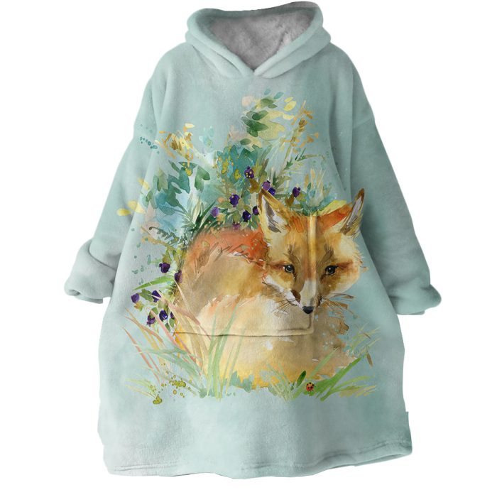 Wild Fox Hoodie Wearable Blanket WB1715 1