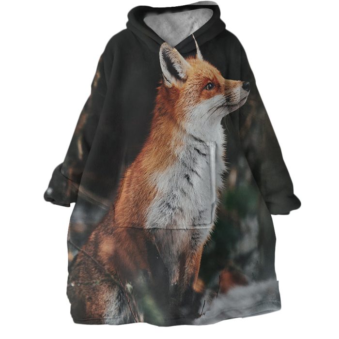 Wild Fox Hoodie Wearable Blanket WB2115 1