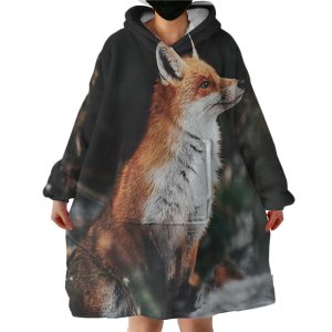 Wild Fox Hoodie Wearable Blanket WB2115