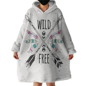 Wild - Free & Arrows Hoodie Wearable Blanket WB0967