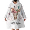 Wild & Free Trophyhead Hoodie Wearable Blanket WB1934