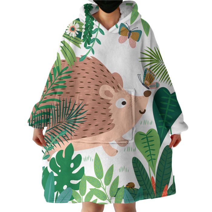 Wild Hedgehog Hoodie Wearable Blanket WB1801