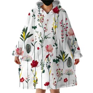 Wild Plants Hoodie Wearable Blanket WB1552
