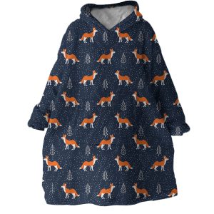Winter Fox Hoodie Wearable Blanket WB1461 1