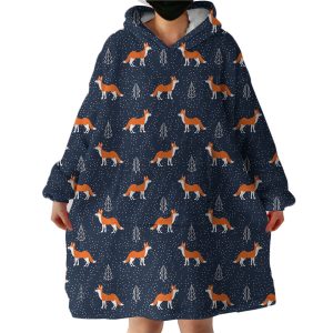 Winter Fox Hoodie Wearable Blanket WB1461